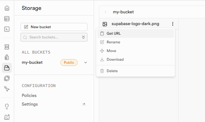 GET Bucket file URL